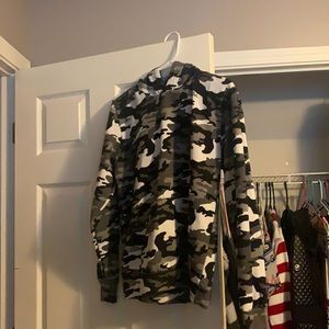 a black camo hoodie
